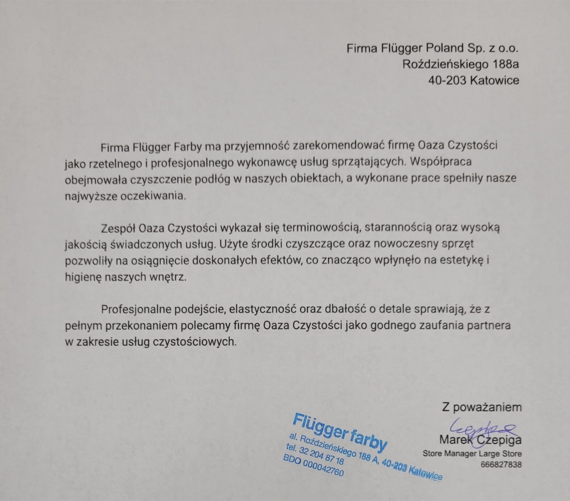 Referencje - Flugger