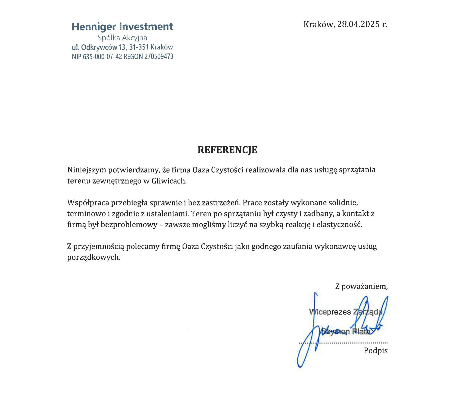 Referencje